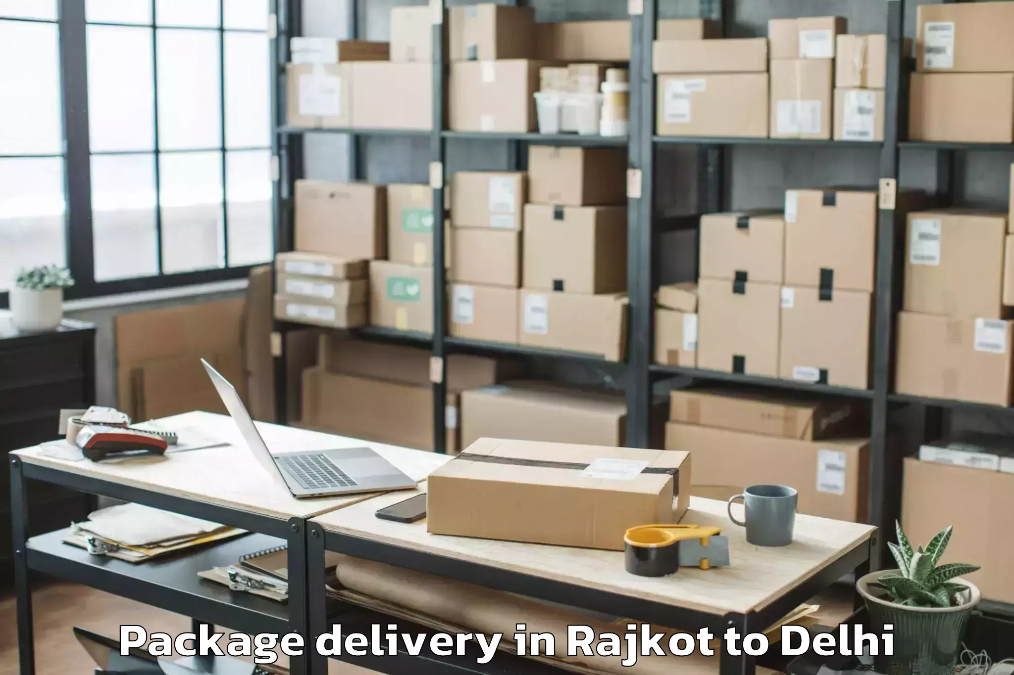 Efficient Rajkot to Defence Colony Package Delivery